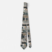 Cravate Motif Abstrait de Collage Tendance de Style Modern (Devant)