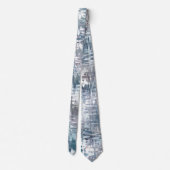Cravate Motif Abstrait de Couleurs Douces Pastel (Dos)