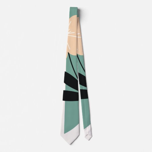 Cravate Motif abstrait de fleurs (Devant)