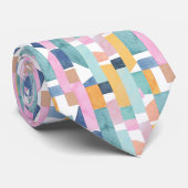 Cravate Motif abstrait de forme d'aquarelle (Roulé)