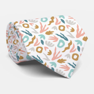 Cravate Motif Abstrait de Formes Bohème Moderne en Sarcell
