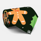 Cravate Motif Abstrait de Noël vert foncé (Roulé)