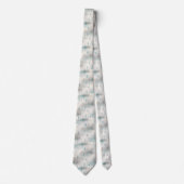 Cravate Motif Abstrait de Pluie de Printemps (Devant)