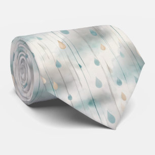 Cravate Motif Abstrait de Pluie de Printemps