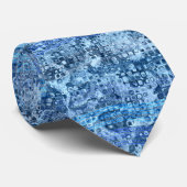 Cravate Motif abstrait d'eau bleu océan (Roulé)