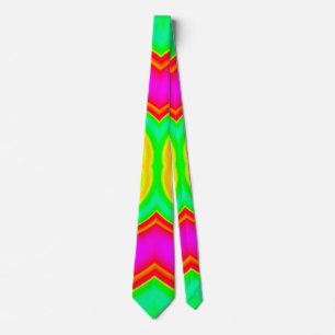 Cravate Motif Abstrait des couleurs Neon