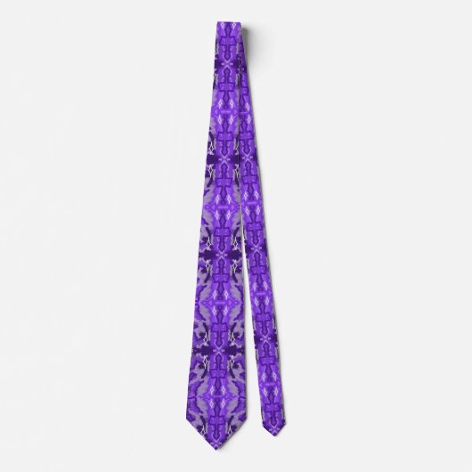 Cravate Motif Abstrait Diamond-y violet (Devant)
