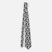 Cravate Motif Abstrait en niveaux de gris (Dos)