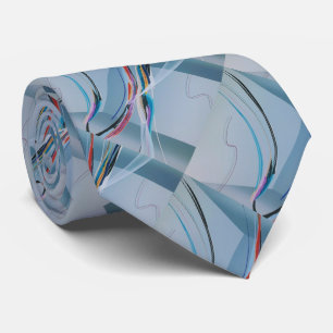 Cravate motif abstrait en plaid moderne et coloré