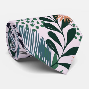 Cravate Motif Abstrait floral tropical