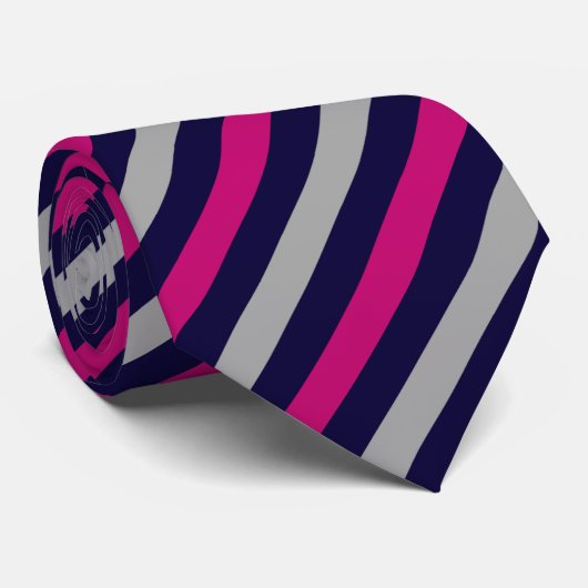 Cravate Motif Abstrait Gris Noir (Roulé)