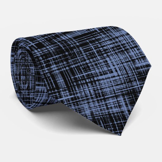 Cravate Motif Abstrait gris noir (Roulé)