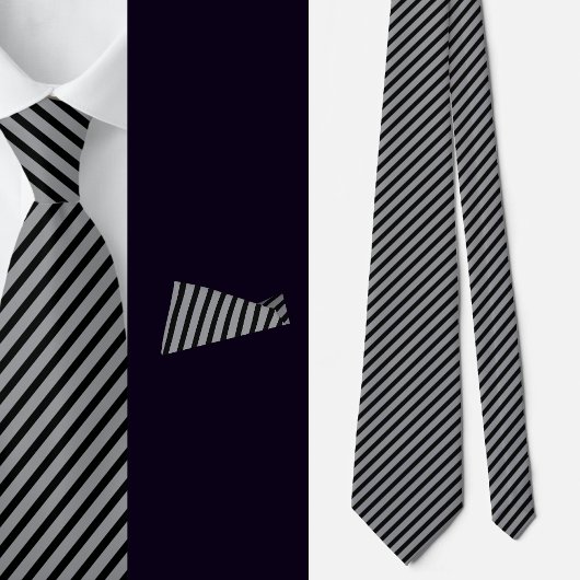 Cravate Motif Abstrait Gris Noir
