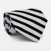 Cravate Motif Abstrait Gris Noir (Roulé)