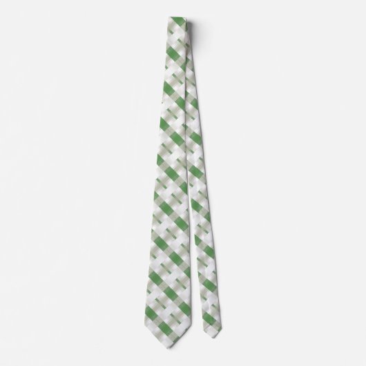 Cravate Motif Abstrait gris vert (Devant)