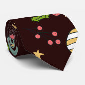 Cravate Motif Abstrait minimaliste de Noël (Roulé)