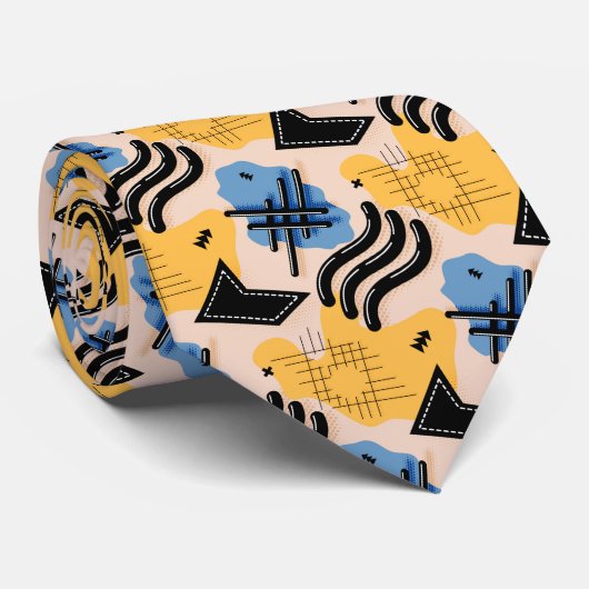Cravate Motif Abstrait moderne (Roulé)