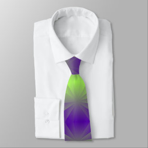 Cravate Motif abstrait moderne de rayures de rayons violet