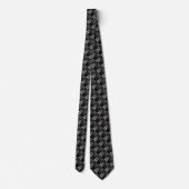 Cravate Motif Abstrait moderne monochrome (Dos)