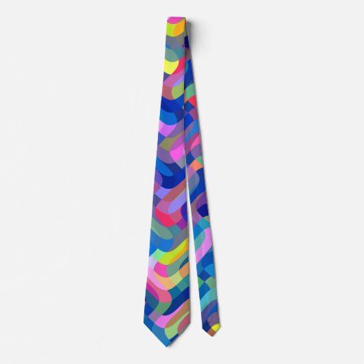 Cravate Motif Abstrait multicolore (Devant)