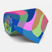 Cravate Motif Abstrait multicolore (Roulé)
