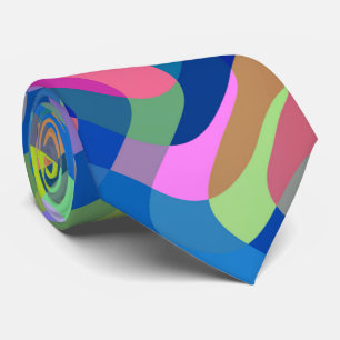 Cravate Motif Abstrait multicolore