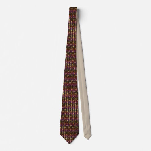Cravate Motif Abstrait Multicolore (Devant)