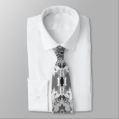 Cravate Motif Abstrait noir et blanc (Attaché)