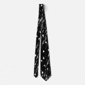 Cravate Motif Abstrait noir et blanc (Dos)