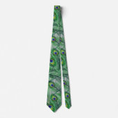 Cravate Motif Abstrait Peacock Feathers (Devant)
