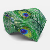 Cravate Motif Abstrait Peacock Feathers (Roulé)
