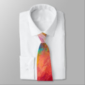 Cravate Motif Abstrait Radial Pastel (Attaché)