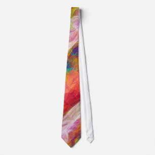 Cravate Motif Abstrait Radial Pastel