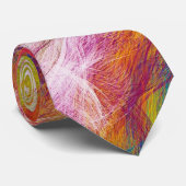 Cravate Motif Abstrait Radial Pastel (Roulé)