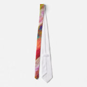 Cravate Motif Abstrait Radial Pastel (Dos)
