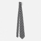 Cravate Motif Abstrait rayé noir et blanc (Dos)