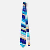 Cravate Motif Abstrait Sea Wave Soft (Devant)