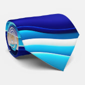 Cravate Motif Abstrait Sea Wave Soft (Roulé)