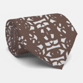 Cravate Motif abstrait unique marron (Roulé)