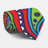 Cravate Motif abstrait vibrant de Paisley (Roulé)
