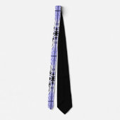Cravate Motif Abstrait violet blanc (Dos)