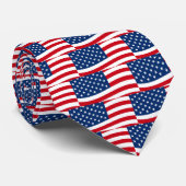 Cravate Motif américaine de drapeaux (Roulé)