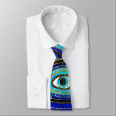 Cravate Motif Amulet Evil Eye (Attaché)