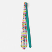 Cravate Motif Amusant de Chat Coloré (Devant)