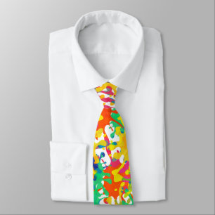 Cravate motif amusant de peinture splash
