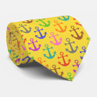 Motif Ancre coloré Retro Nautique