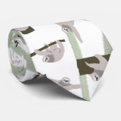 Cravate Motif animal mignon Sloth en forêt sauvage (Roulé)