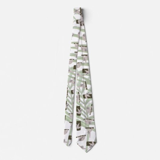 Cravate Motif animal mignon Sloth en forêt sauvage (Dos)