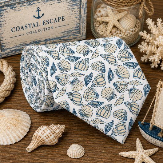 Cravate Motif Animaux de Mer Océan Coloré