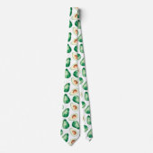 Cravate Motif Aquarelle Avocado (Devant)